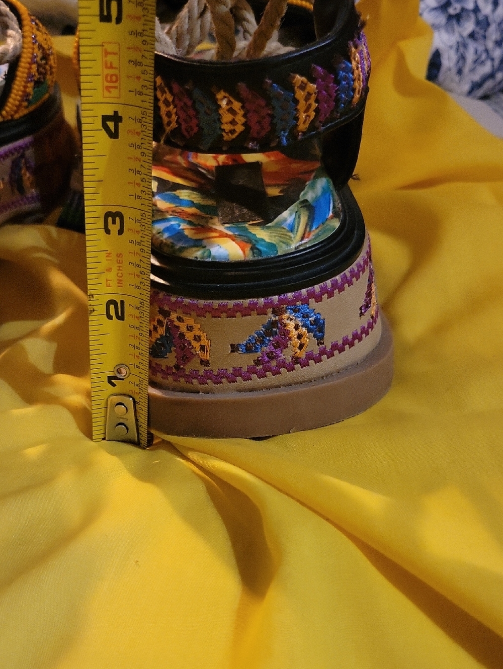 Farm Rio 2" Flatform/platform Sandals w Rubber Non-slip Sole. Size 38 Or 7 1/2 - Picture 9 of 9